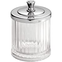 InterDesign Alston Dispensador de Discos de algodón y bastoncillos- envase para cosméticos de plástico- Transparente…
